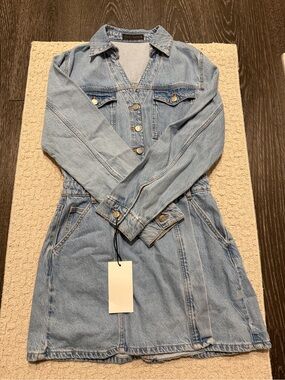zara denim maxi dress long sleeve Long sleeve Denim Dress by ZARA
